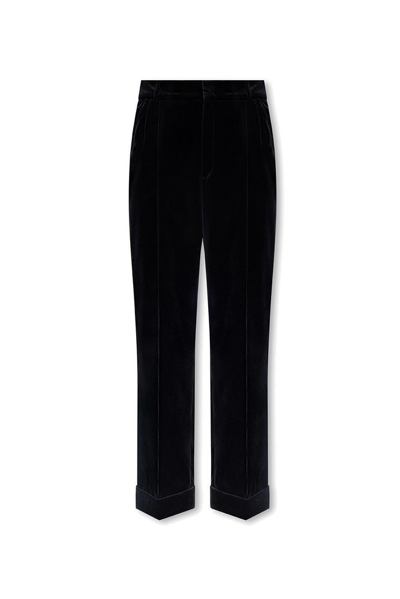 Gucci Velvet Trousers In Black