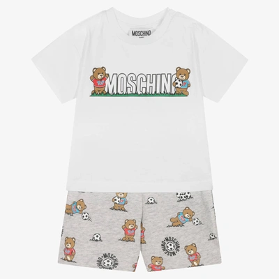 Moschino Baby Babies' Boys White Teddy Bear Shorts Set