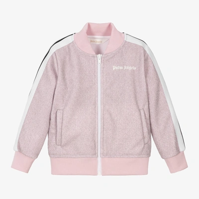 Palm Angels Babies' Girls Pink Lurex Track Top