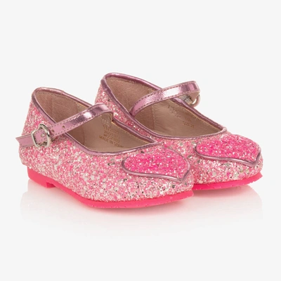 Sophia Webster Mini Babies' Girls Pink Glitter Leather Shoes