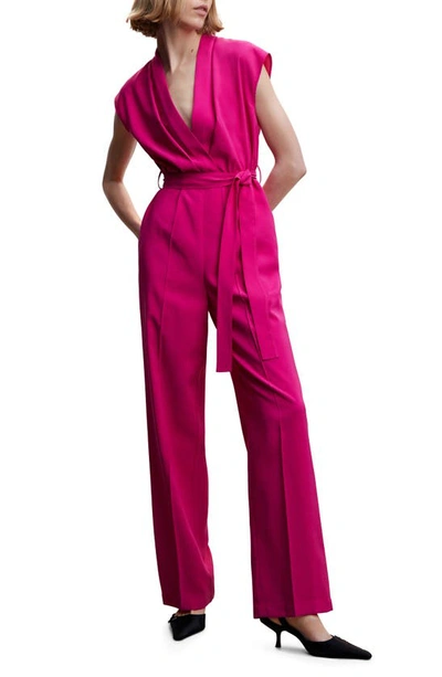Mango Bow Long Jumpsuit Fuchsia ModeSens - Main Image