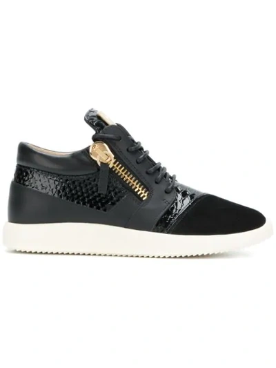 Giuseppe Zanotti Runner Panelled Sneakers In Black