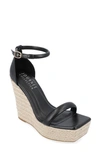 Journee Collection Olesia Tru Comfort Espadrille Wedge Platform Sandal In Black