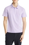 Vince Regular Fit Garment Dyed Cotton Polo In Washed Wild Iris
