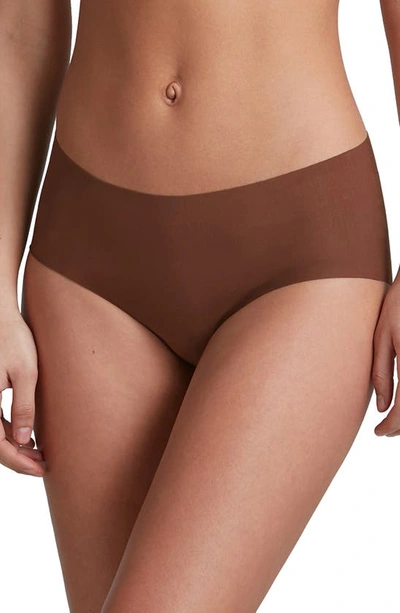 Commando Butter Mid-rise Bikini Briefs In Cinnamon