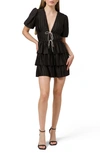 Wayf Thinking Of You Mini Dress In Black