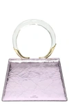 Alexis Bittar Lucite Quad Metallic Leather Small Handbag In Metallic Lilac/gold