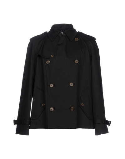 Ports 1961 Double Breasted Pea Coat In Black