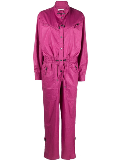 Isabel Marant Étoile Franca Cotton Jumpsuit In Pink