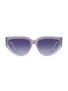 Marc Jacobs J Marc Logo Plastic Cat-eye Sunglasses In Grey Violet Shaded