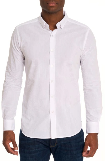 Robert Graham Andrews Stripe Cotton Seersucker Button-up Shirt In White