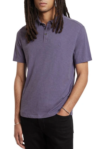 John Varvatos Men's Victor Peace Sign Cotton Polo Shirt In Antique Purple