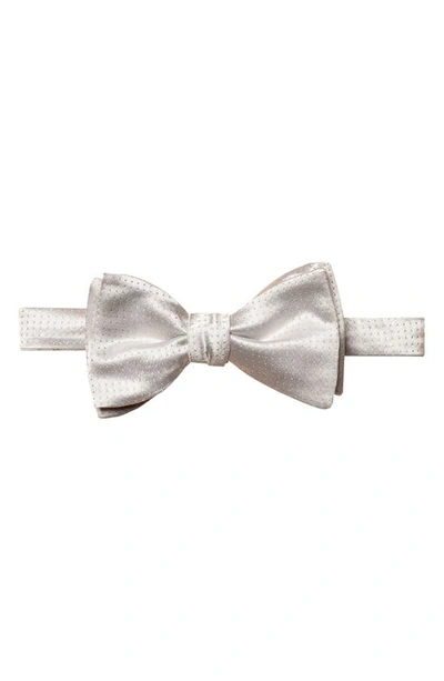 Eton Men's Pin-dot Silk Jacquard Pre-tied Bow Tie In Grey
