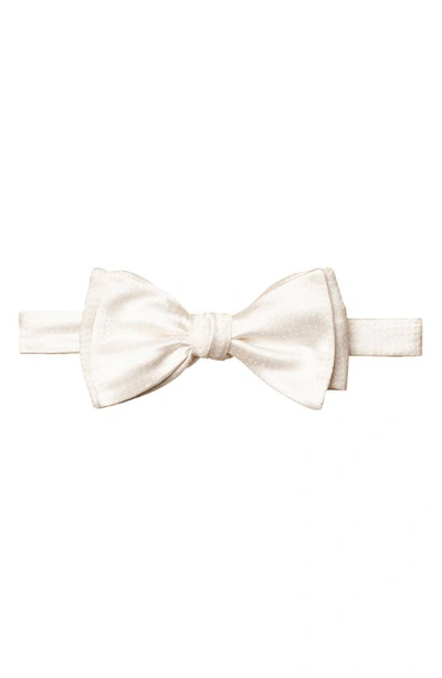 Eton Men's Pin-dot Silk Jacquard Pre-tied Bow Tie In White