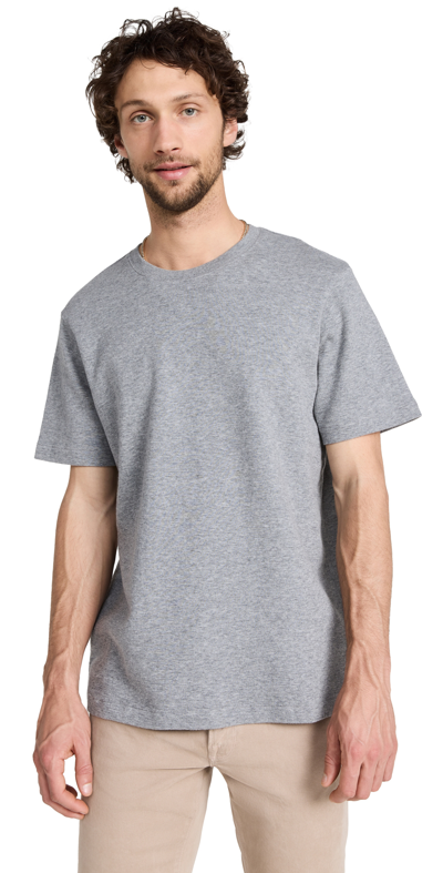 Frame Mens Duo Fold Solid T-shirt In Heather Grey