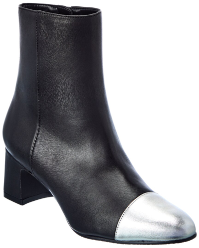 Stuart Weitzman Milla 60 Leather Bootie In Black