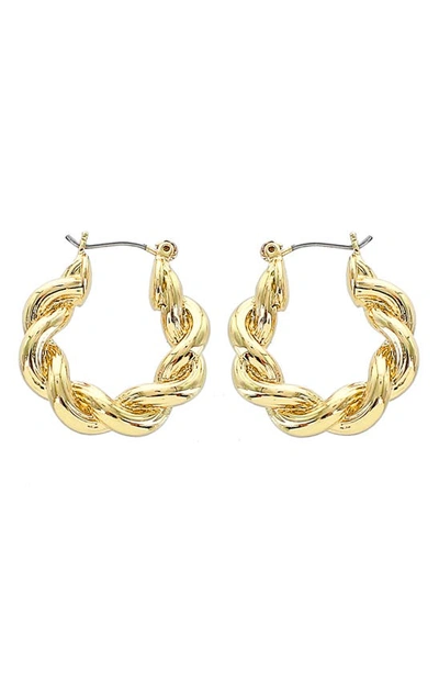 Panacea 14k Gold Plated Twist Hoop Earrings