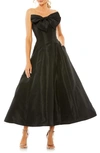 Mac Duggal Strapless Ballgown With Bow Detail In Black