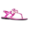 New York And Company Rosette Women's Single Flower Thong T-strap Sandal In Pink