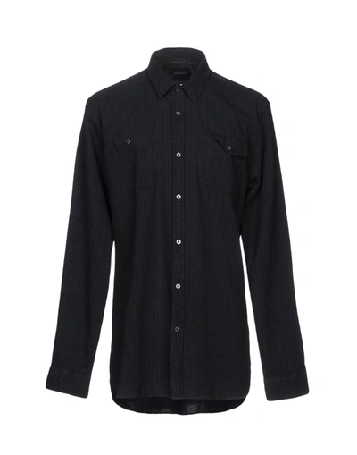 Scotch & Soda Striped Shirt In Dark Blue