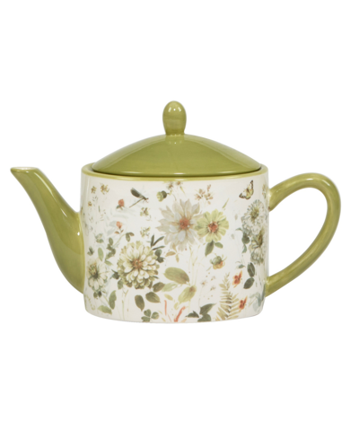 Certified International Green Fields Teapot