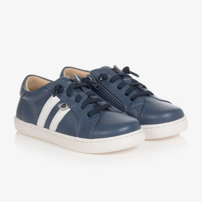 Old Soles Babies' Boys Blue Leather Sneakers