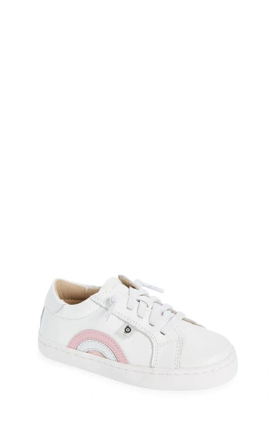 Old Soles Kids' Girls White & Pink Leather Trainers