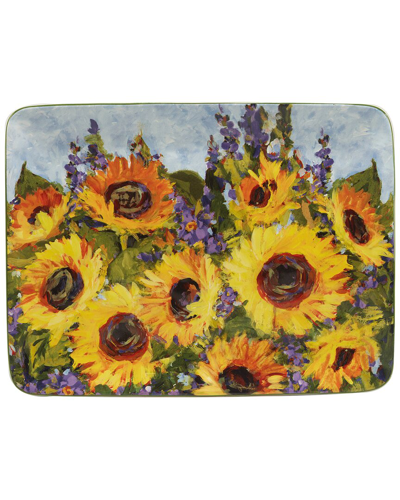 Certified International Sunflower Bouquet Rectangular Platter