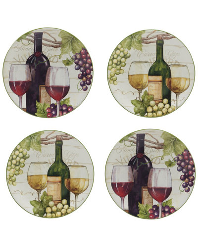 Certified International Meadow Brook Vineyard Saet Of 4 Salad Plates