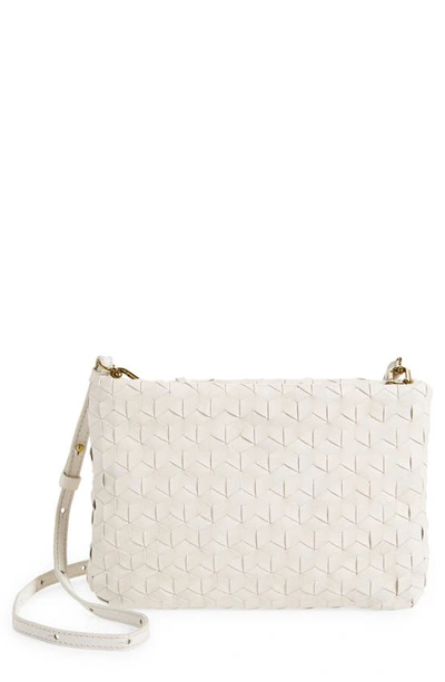 Madewell Puffy Woven Crossbody Bag In Form Grey