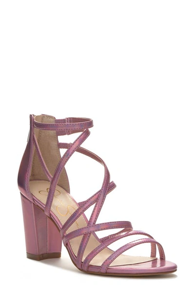 Jessica Simpson Stassey Cage Sandal In Lt Pink Irid Dsmtlp