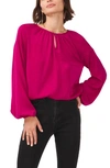 Vince Camuto Hammered Satin Blouse In Fuchsia Fury