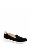 Amalfi By Rangoni Jake Flat In Black Cashmere/platino
