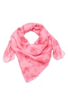 Alexander Mcqueen Skull Silk Scarf In 5800 Roseate