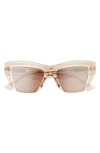 Bottega Veneta 52mm Rectangular Sunglasses In Nude