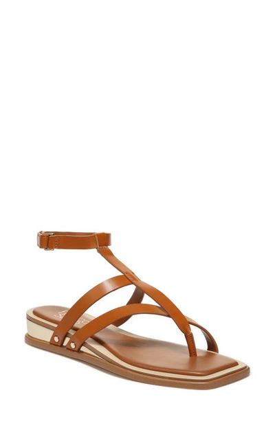 Franco Sarto Sybil Sandal In Tan Brown Faux Leather