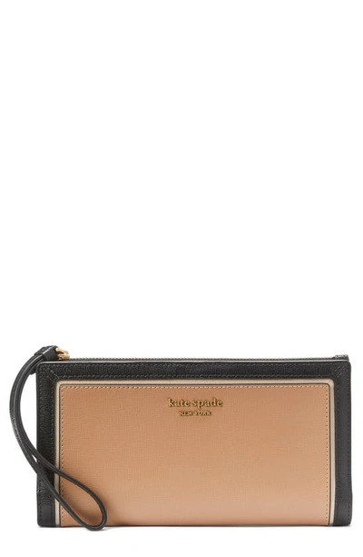 Kate Spade Morgan Saffiano Leather Bifold Wallet In Cafe Mocha Multi