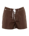 Sundek Swim Trunks In Dark Brown