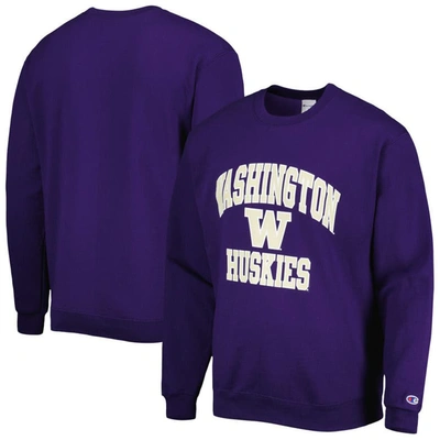 Champion Purple Washington Huskies High Motor Pullover Sweatshirt
