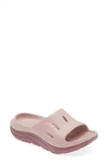 Hoka Ora Recovery Slide 3 Sandal In Peach Whip/ Mistful Mauve