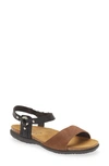 Naot Sabrina Sandal In Brown Suede/ Black Leather