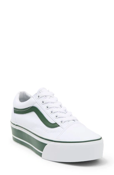 Vans Old Skool Stackform Sneaker In Green/white