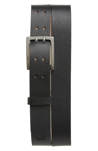 Rag & Bone Escape Double Prong Leather Belt In Black