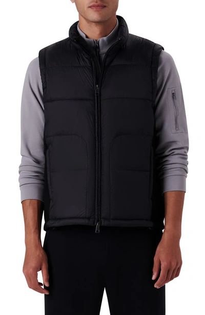 Bugatchi Quilted Waistcoat In Caviar