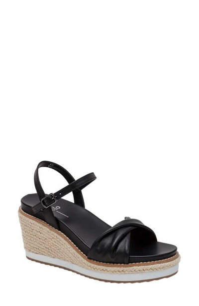 Linea Paolo Verona Platform Wedge Sandal In Black