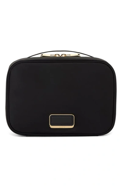 Tumi Tammin Nylon Cosmetic Bag In Black/ Gold