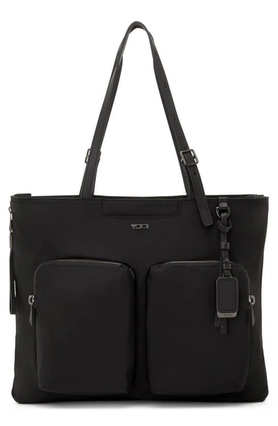 Tumi Voyageur Cody Expandable Tote In Black,gunmetal