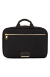 Tumi Madeline Nylon Cosmetics Bag In Black/ Gold