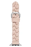 Kate Spade Women's Pink Leather Band For Apple Watch, 38, 40, 41mm And 42, 44, 45, 49mm