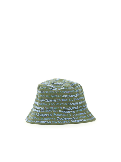 Jacquemus Mens Khaki Le Bob Bordado Bead-embellished Cotton Bucket Hat